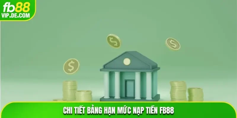 Chi tiết bảng hạn mức nạp tiền FB88
