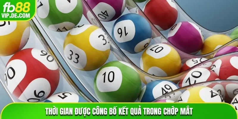 Thời gian được công bố kết quả trong chớp mắt