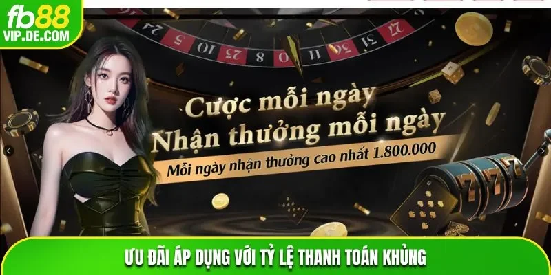 Ưu đãi áp dụng với tỷ lệ thanh toán khủng